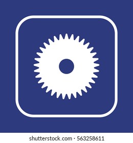 Gears  icon,  isolated. Flat  design.
