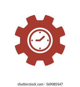 Gears  icon,  isolated. Flat  design.