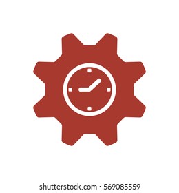 Gears  icon,  isolated. Flat  design.