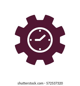 Gears  icon,  isolated. Flat  design.