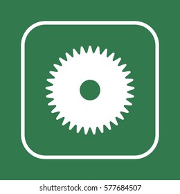 Gears  icon,  isolated. Flat  design.
