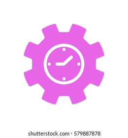 Gears  icon,  isolated. Flat  design.