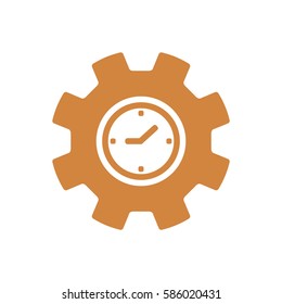 Gears  icon,  isolated. Flat  design.