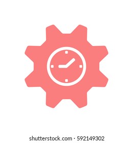 Gears  icon,  isolated. Flat  design.