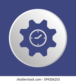 Gears  icon,  isolated. Flat  design.