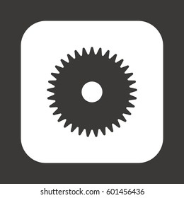 Gears  icon,  isolated. Flat  design.