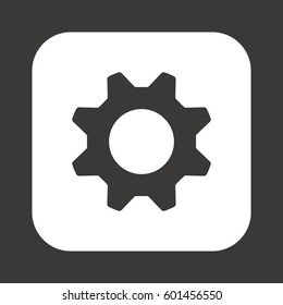 Gears  icon,  isolated. Flat  design.