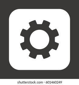 Gears  icon,  isolated. Flat  design.