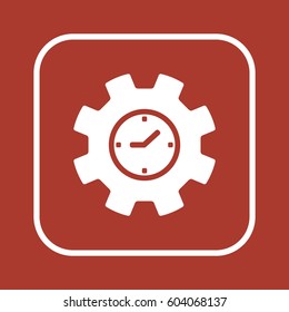 Gears  icon,  isolated. Flat  design.