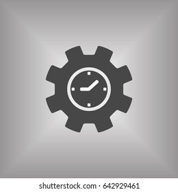 Gears  icon,  isolated. Flat  design.