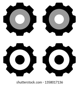 Gears icon isolated group in white background repair setting option set up rework reparation service maintanance android ios apps apk ui ux