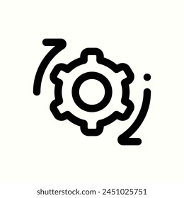 ícono de engranajes, ícono aislado en fondo claro, perfecto para Sitio web, blog, logotipo, Diseño gráfico, redes sociales, UI, App móvil