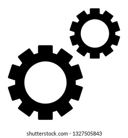 Gears icon isolated on the white background