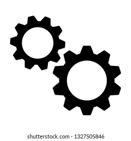 Gears icon isolated on the white background