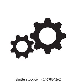 Gears icon isolated on the white background for different needs