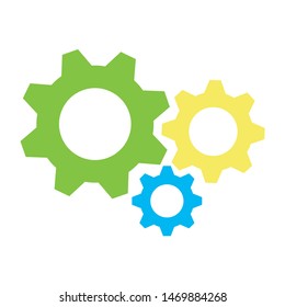 Gears icon isolated on the white background for different needs