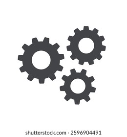 Gears icon isolated on white background