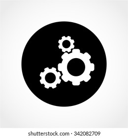 gears Icon Isolated on White Background