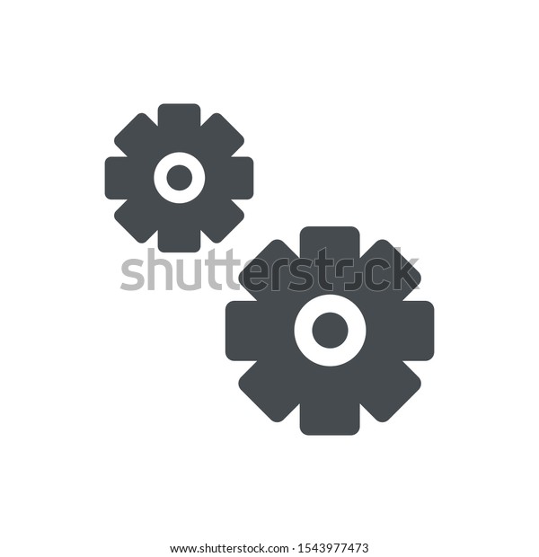 Gears icon isolated on white background.\
Cogwheel symbol modern, simple, vector, icon for website design,\
mobile app, ui. Vector\
Illustration