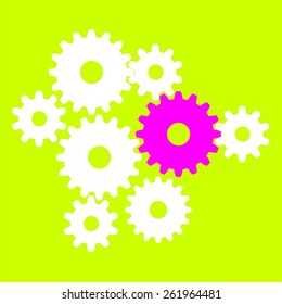 gears icon isolated vector