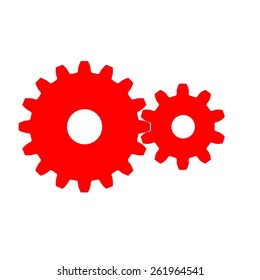 gears icon isolated vector