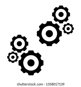 Gears icon isolated white background setting set up option android apk apps ios tags repair