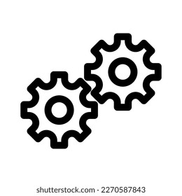gears icon or logo isolated sign symbol vector illustration - high quality black style vector icons