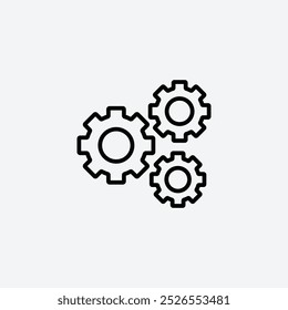 Gears icon on white background