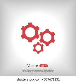 Gears icon. One of set web icons