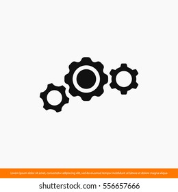 Gears icon. One of set web icons