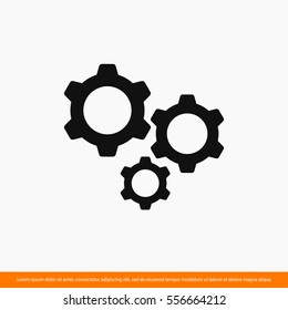 Gears icon. One of set web icons