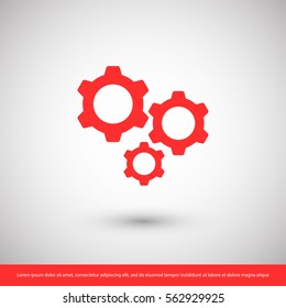 Gears icon. One of set web icons