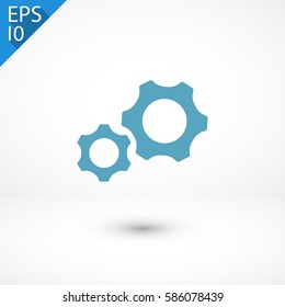Gears icon. One of set web icons