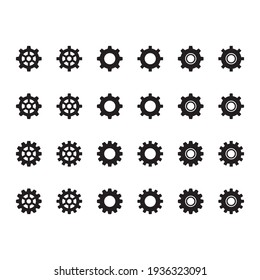 Gears icon set. Cog vector icon