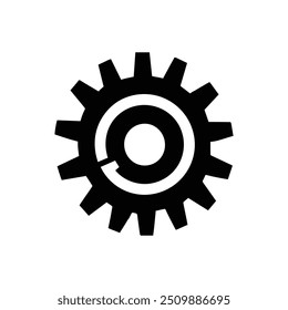 Icono de engranajes. Icono de configuración de engranajes. Rueda mecánica. Colección simple de la rueda de engranaje. Icono de engranaje. Ilustración vectorial con signo de rueda dentada.