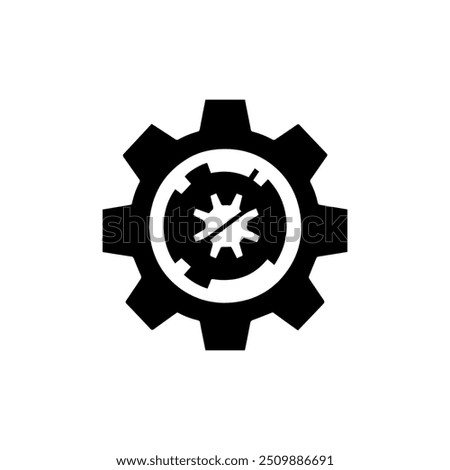 Gears icon. Setting gears icon. Mechanical cogwheel. Simple Gear wheel collection. Gear icon. Vector illustration with cogwheel sign.
