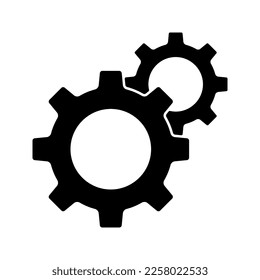 Gears icon. setting sign for mobile concept and web design. vector illustration	