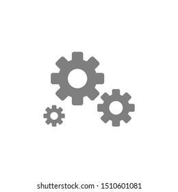 gears icon. Setting symbol. Cog pictogram, flat vector design
