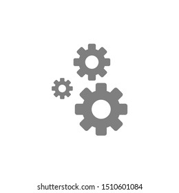 gears icon. Setting symbol. Cog pictogram, flat vector design