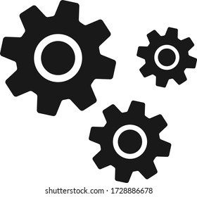 Gears icon. Setting icon vector isolate   