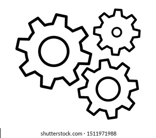 Gears icon settings , for mobile applications web sites etc. Vector illustration