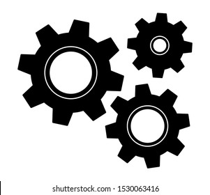 Ajustes de icono de engranajes , para sitios web de aplicaciones móviles, etc. Ilustración vectorial