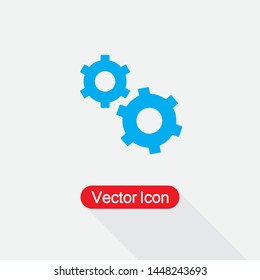 Gears Icon, Settings Icon Vector Illustration Eps10