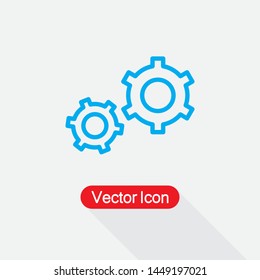 Gears Icon, Settings Icon Vector Illustration Eps10