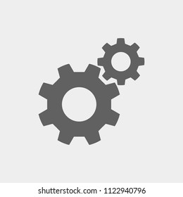 gears icon. stock vector illustration flat design style.