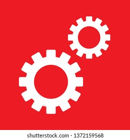 Gears icon, stock vector illustration, EPS10.