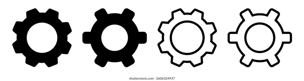 Gears icon symbol simple design