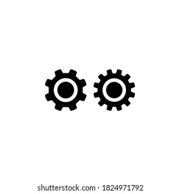 Gears icon symbol vector on white background