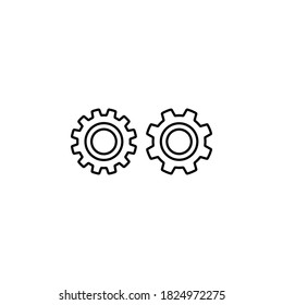 Gears icon symbol vector on white background