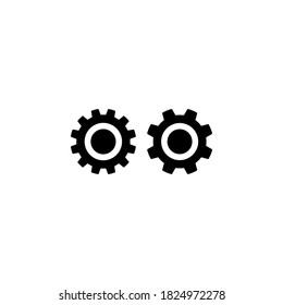 Gears icon symbol vector on white background